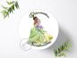 Preview: Prinzessin Tiana mit Wunschname, Tortenaufleger Ø 20cm, 0309z